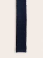 Navy Silk Knit Tie