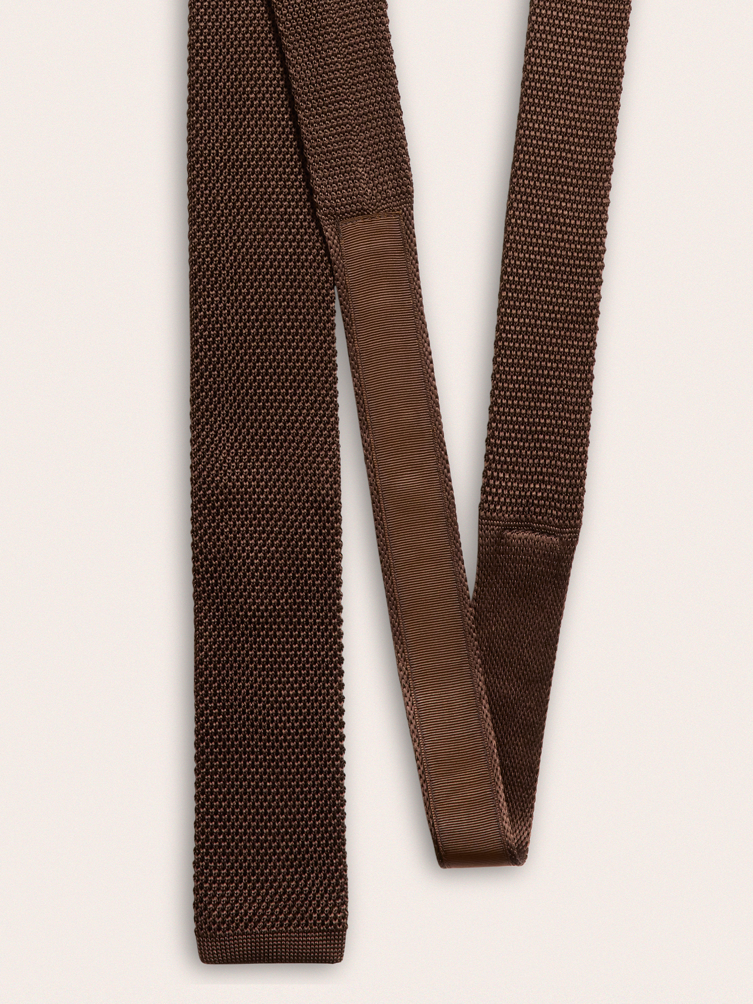 Brown Silk Knit Tie