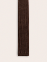 Brown Silk Knit Tie