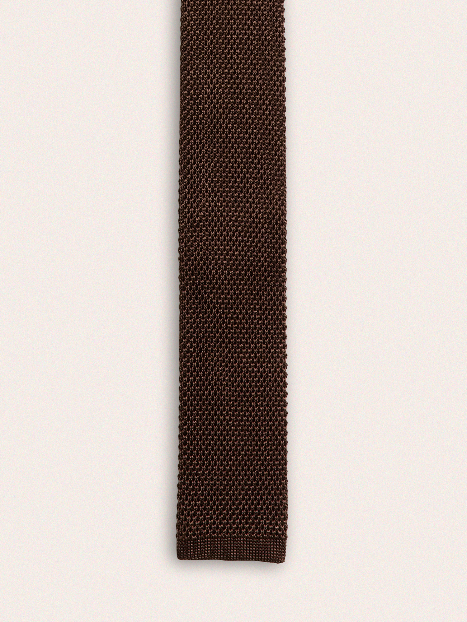 Brown Silk Knit Tie