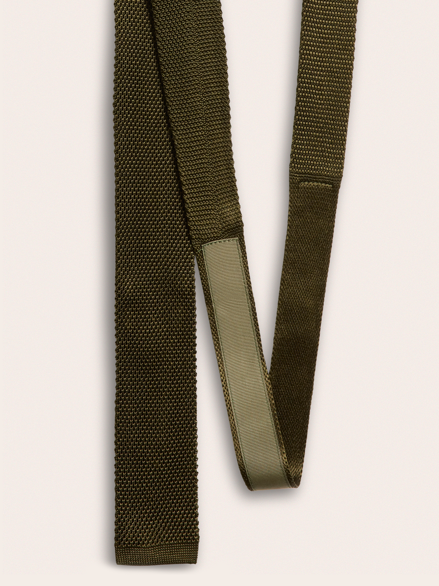 Olive Silk Knit Tie
