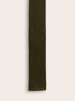 Olive Silk Knit Tie
