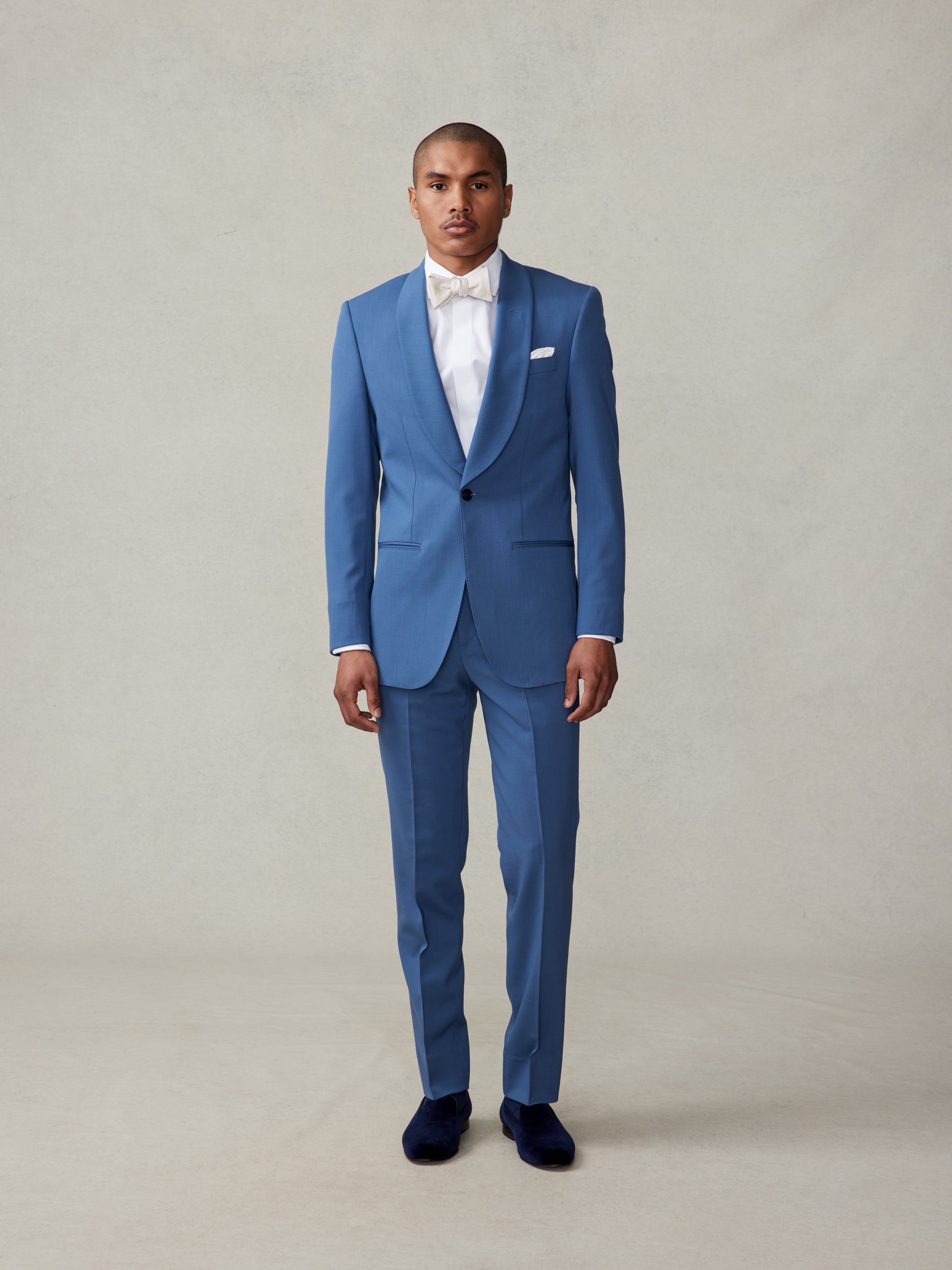 Lake Blue Shawl Tuxedo Jacket