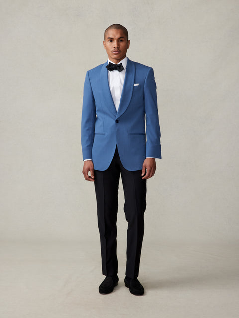 Lake Blue Shawl Jacket Tuxedo | Light Blue Dinner Jacket Tux | The Black Tux Lake Blue Shawl Jacket Tuxedo | Light Blue Dinner Jacket Tux | The Black Tux