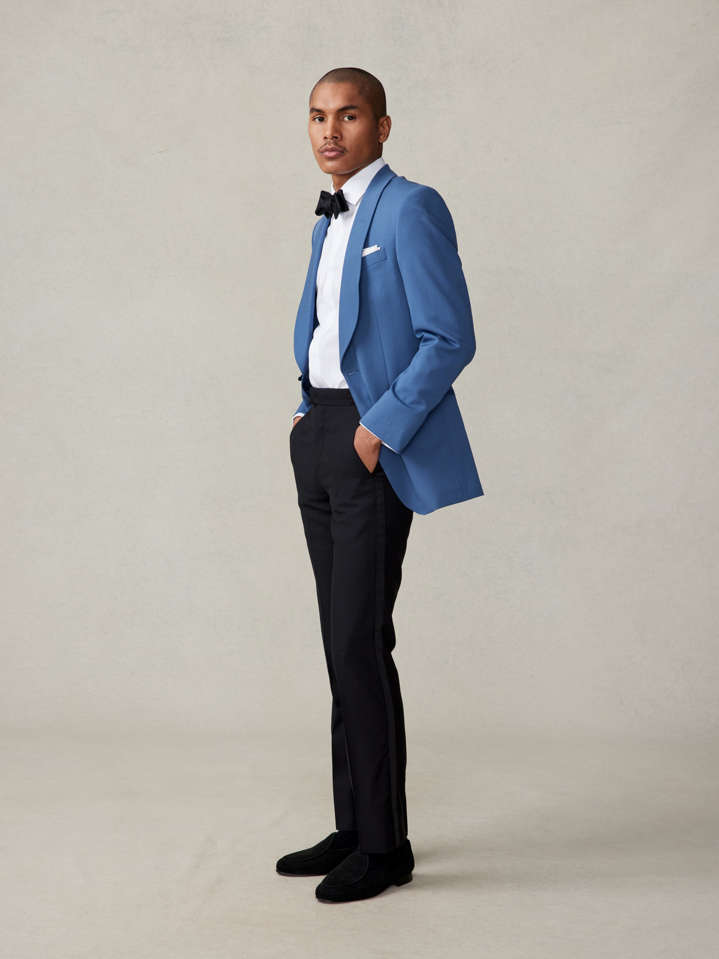Lake Blue Shawl Jacket Tuxedo