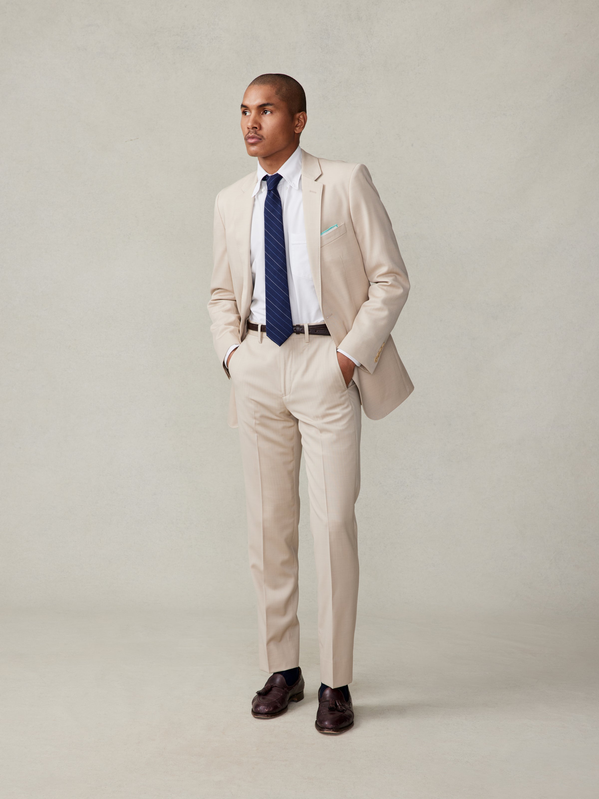 Tan Suit Pants - Slim