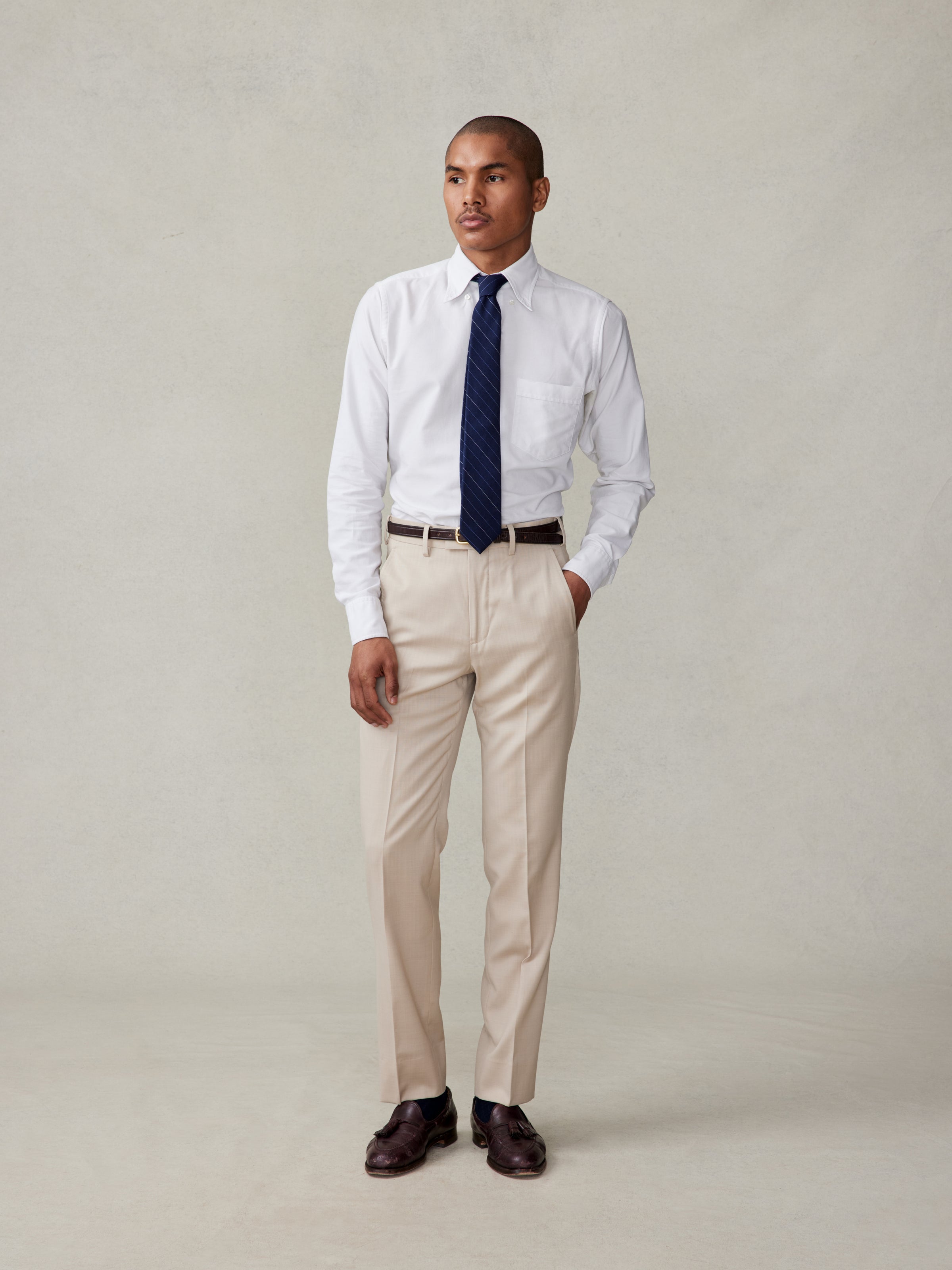 The Black Tux Tan Suit Pants-Classic In Beige/Brown | Size: 52/28 The Black Tux Tan Suit Pants-Classic In Beige/Brown | Size: 52/28
