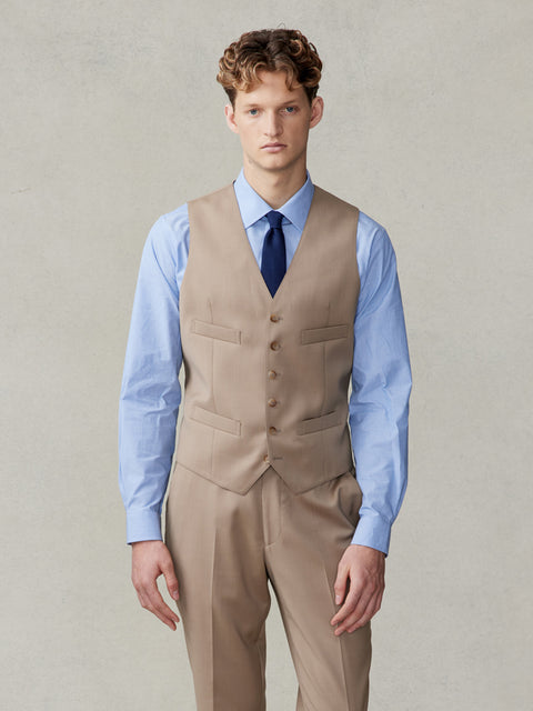 Camel Brown Suit Vest