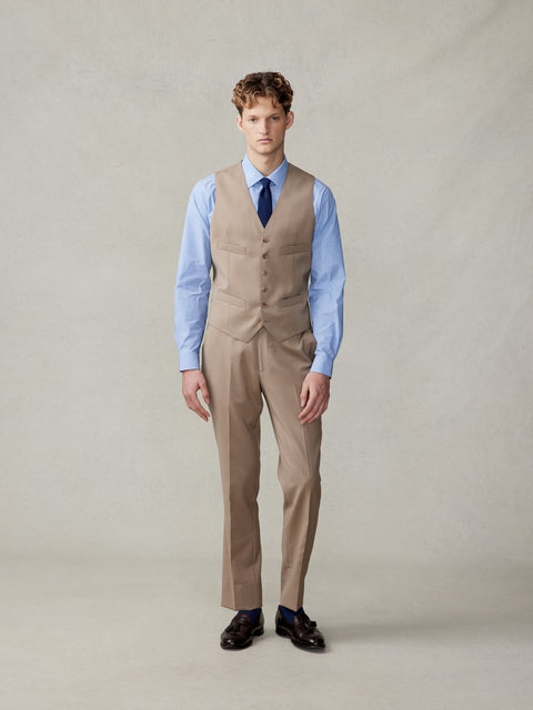 Camel Brown Suit Vest