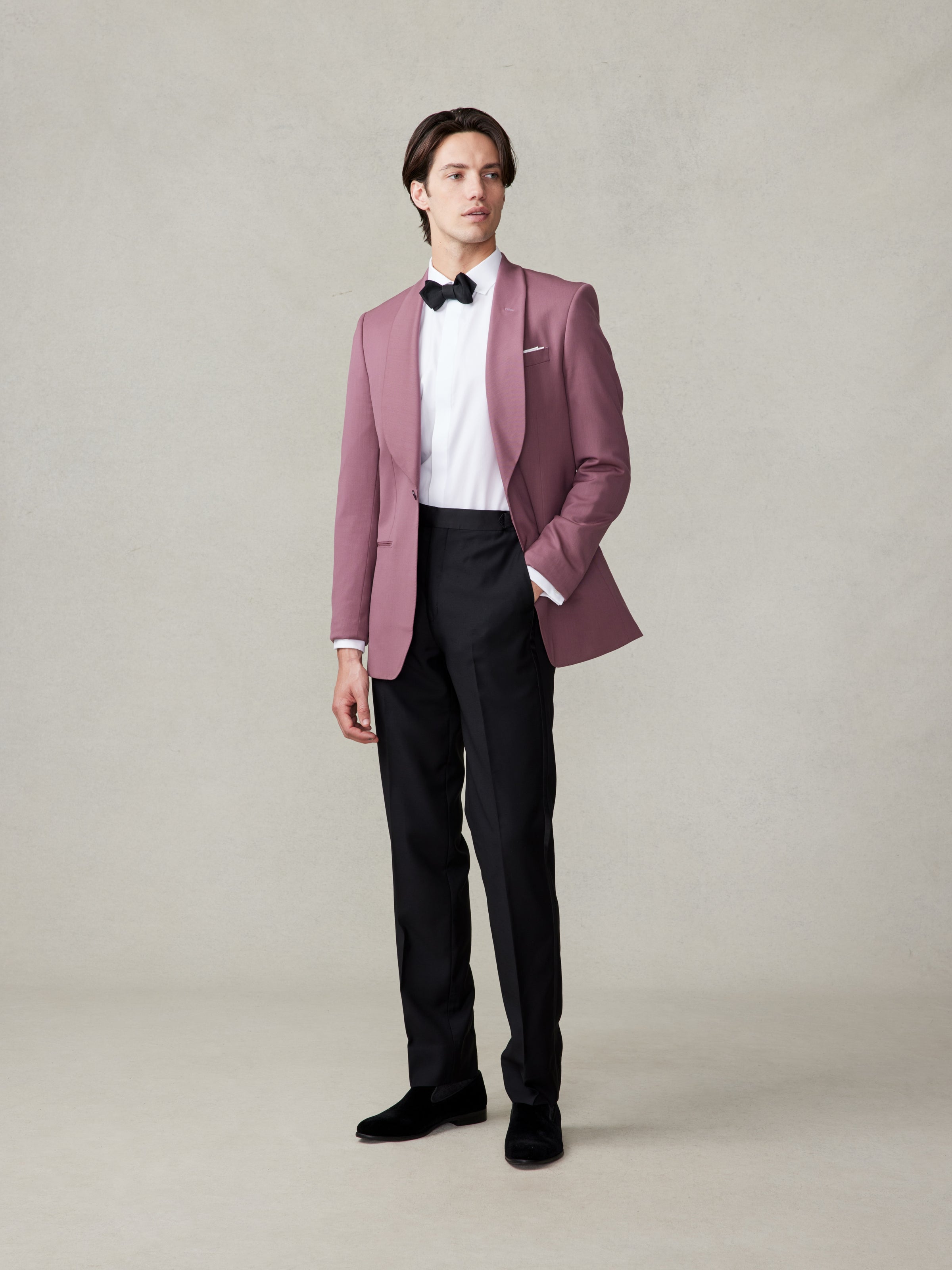 Rose Shawl Collar Tuxedo Jacket