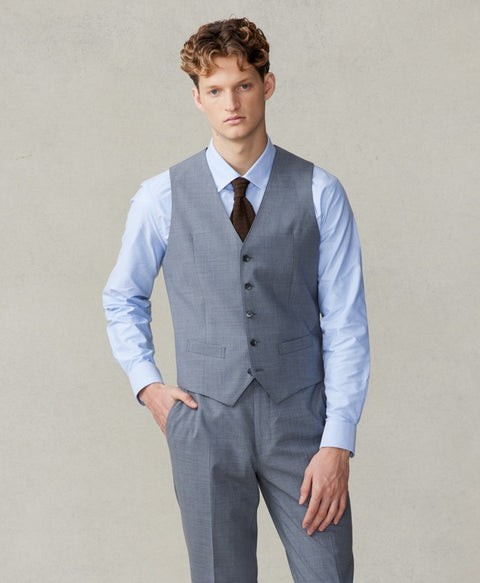 The Black Tux Essential Slate Suit Vest In Grey | Size: Medium | Merino Wool The Black Tux Essential Slate Suit Vest In Grey | Size: Medium | Merino Wool