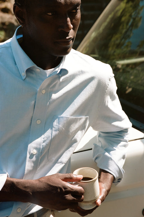 The Black Tux Oxford Shirt In Blue | Size: Small The Black Tux Oxford Shirt In Blue | Size: Small