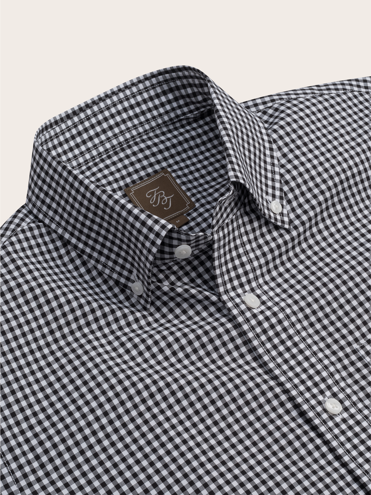 The Black Tux & White Gingham Shirt In Black | Size: Large | Cotton The Black Tux & White Gingham Shirt In Black | Size: Large | Cotton