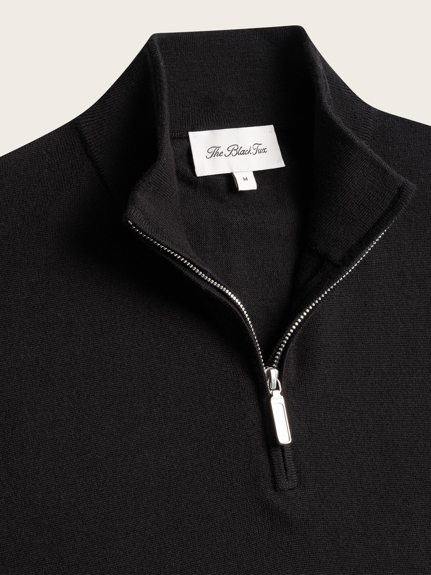 Black ¼ Zip Sweater