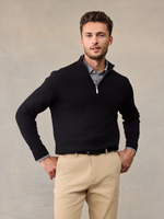 Black ¼ Zip Sweater