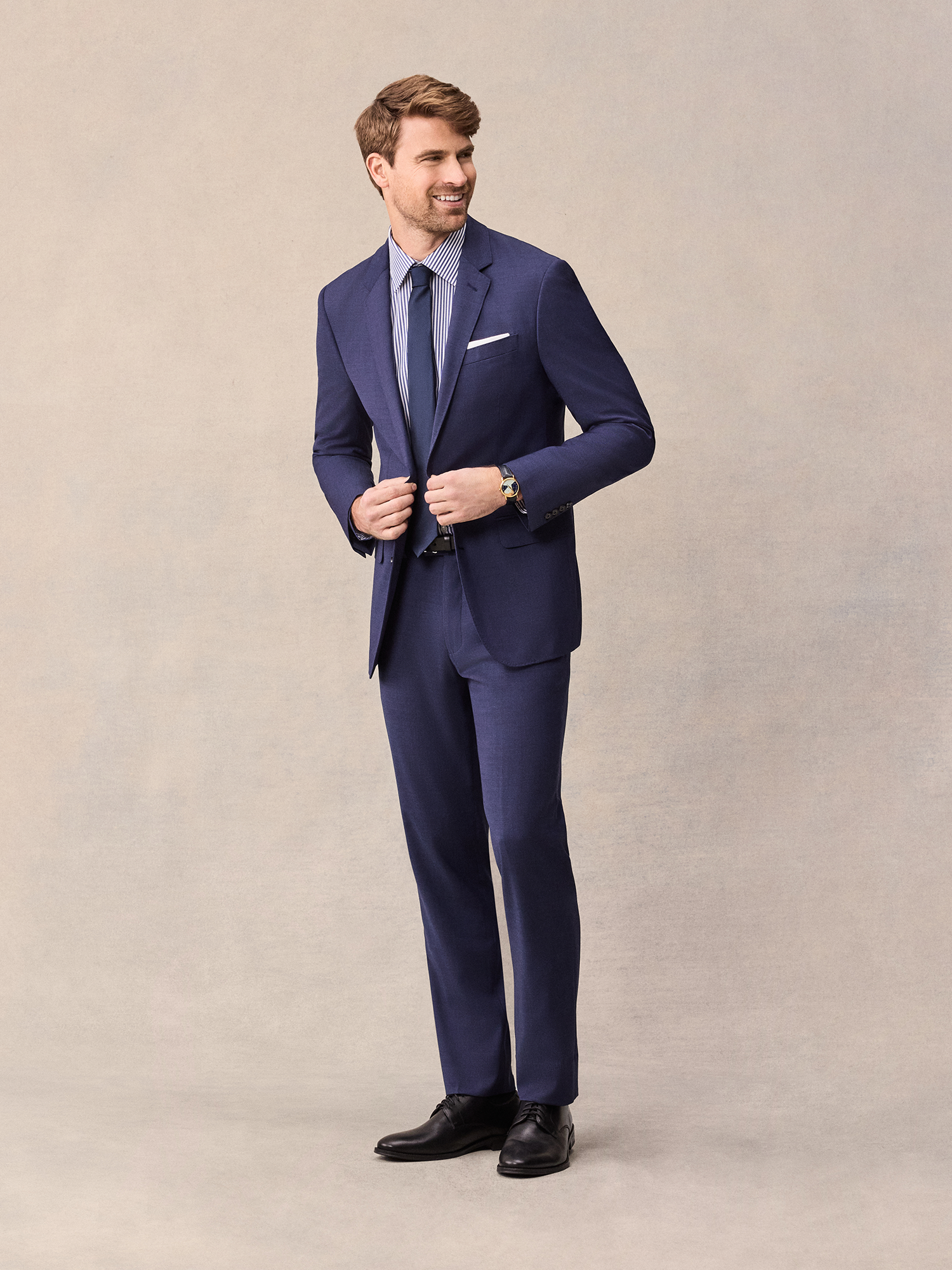 The Black Tux Suit Jacket In Blue | Size: 38