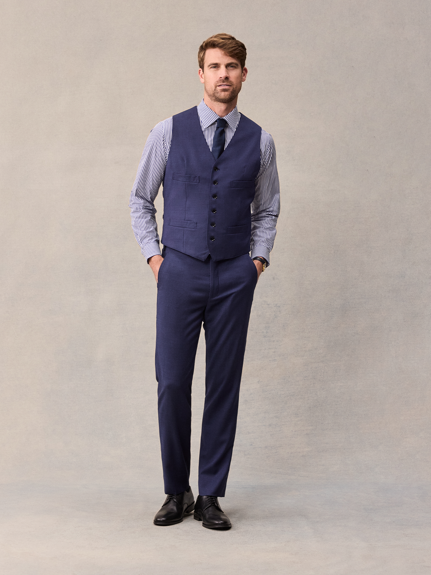 blue dress shirt with vest The Black Tux Suit In | Size: 2XL Core Colors:Juniper Green Mens Suit Vest Ariosa | LIME High-Neck Terry Wolfinger