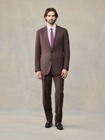 Brown Puppytooth Wool Suit