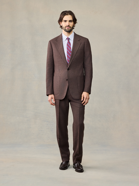 Brown Puppytooth Wool Suit