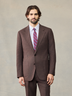 Brown Puppytooth Wool Suit Jacket