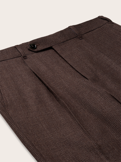 Brown Puppytooth Wool Suit