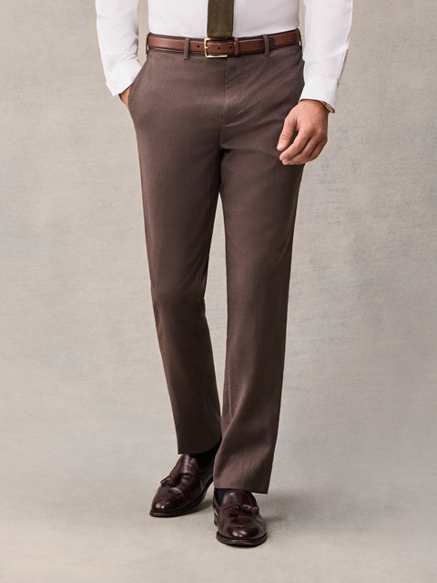 The Black Tux Brown Suit Pants-Classic In Beige/Brown | Size: 34/28 | Merino Wool The Black Tux Brown Suit Pants-Classic In Beige/Brown | Size: 34/28 | Merino Wool