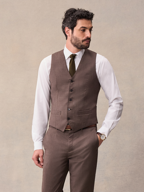 Brown Suit Vest