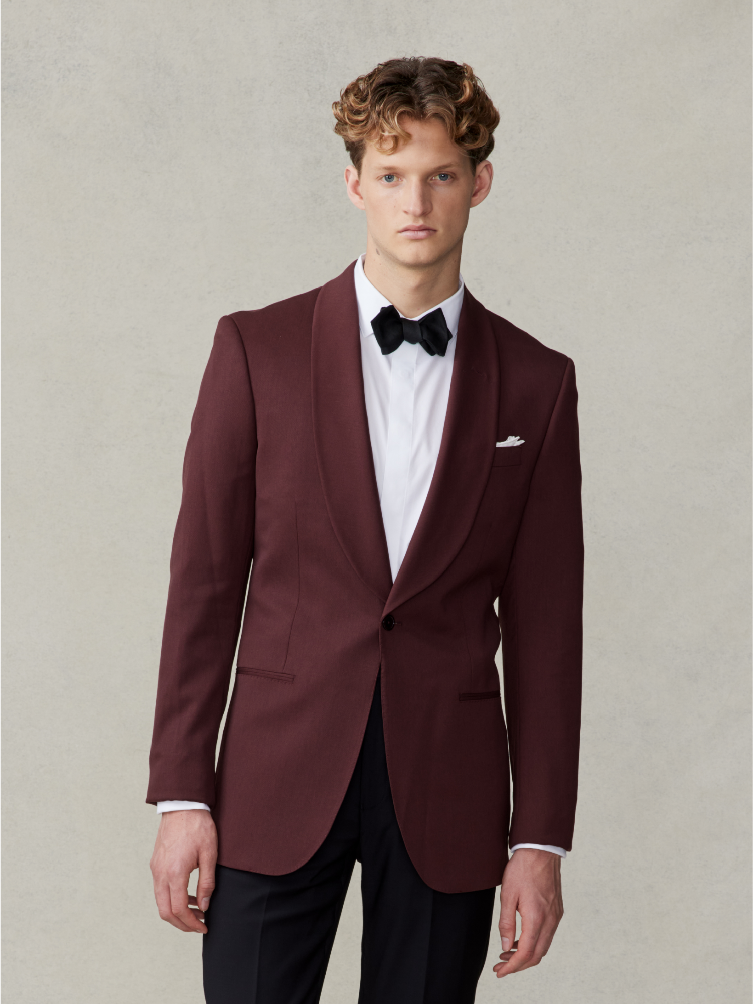 Burgundy Shawl Jacket Tux | Formal Wear Rental | The Black Tux Burgundy Shawl Jacket Tux | Formal Wear Rental | The Black Tux