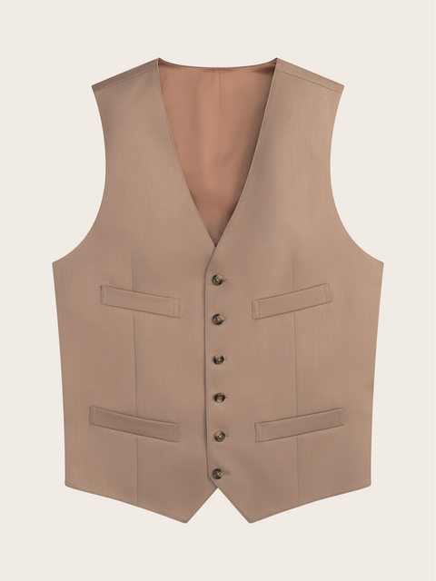 Camel Brown Suit Vest