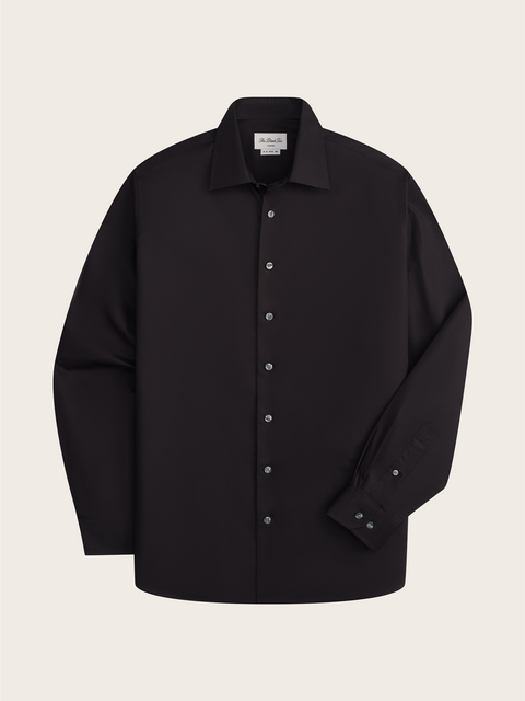 The Black Tux Essential Dress Shirt In Black | Size: Medium | Cotton The Black Tux Essential Dress Shirt In Black | Size: Medium | Cotton