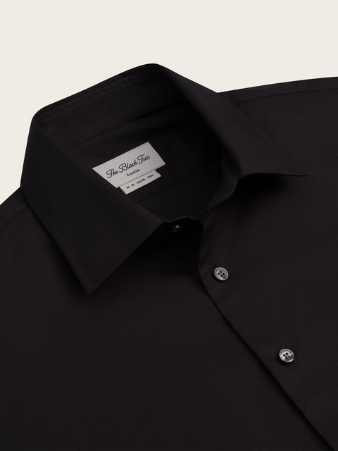 The Black Tux Essential Dress Shirt In Black | Size: Medium | Cotton The Black Tux Essential Dress Shirt In Black | Size: Medium | Cotton