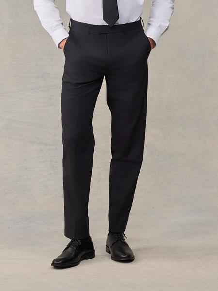 The Black Tux Essential Suit Pants-Classic In Black | Size: 34/30