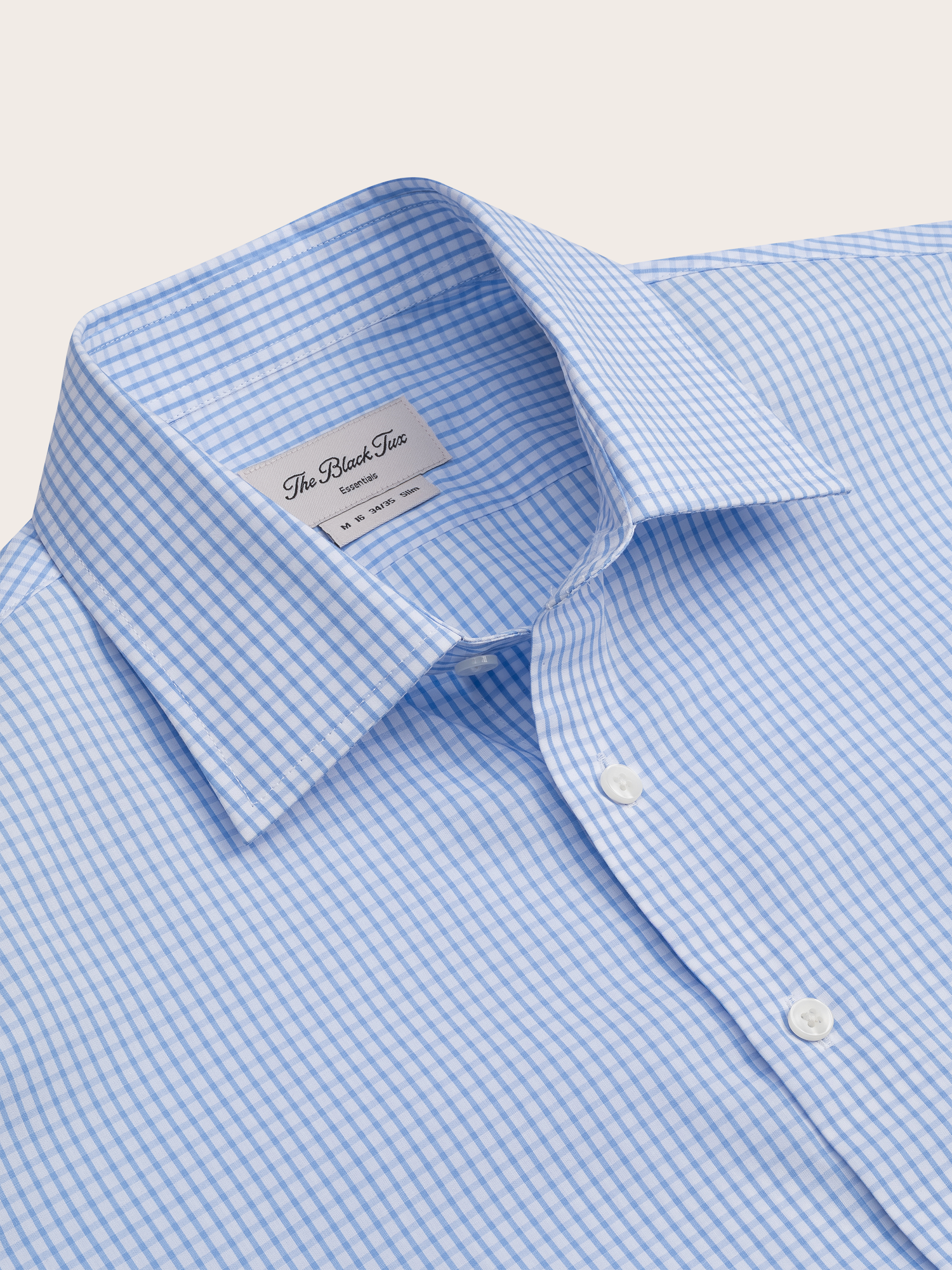 Essential Blue Windowpane Check Dress Shirt