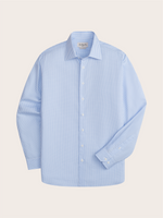 Essential Blue Windowpane Check Dress Shirt