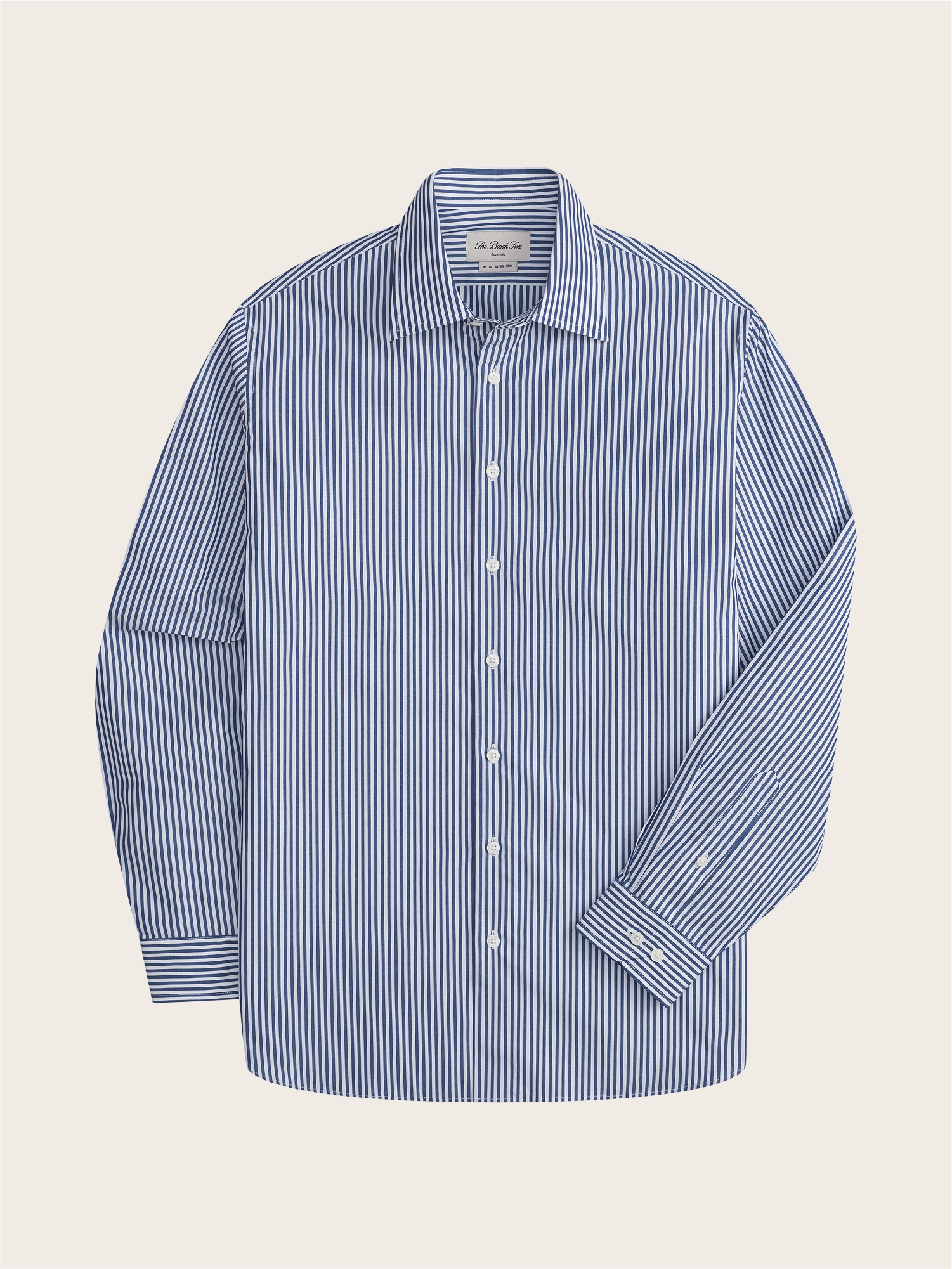 striped white dress shirt Men's Slim Fit Long Sleeve Business Casual Office Formal Shirts Social Tops 1 38 : Clothing, Shoes & Jewelry Cuff could very well become your every day staple Corneliani White pure cotton shirt