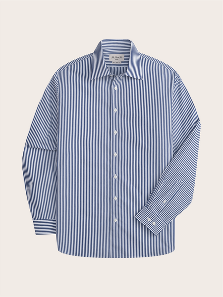 Essential Navy Stripe Dress Shirt | The Black Tux