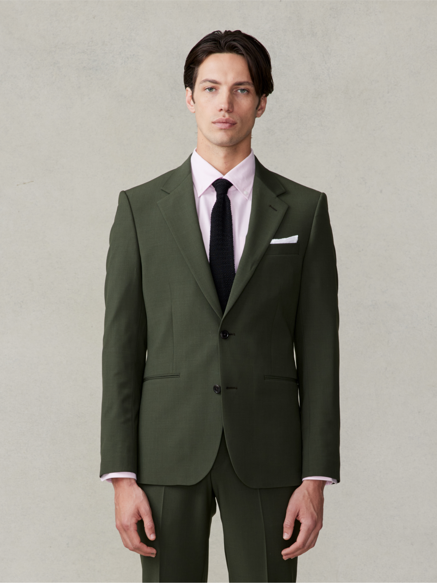 open lace back dress Olive Suit Jacket - Rent or Buy