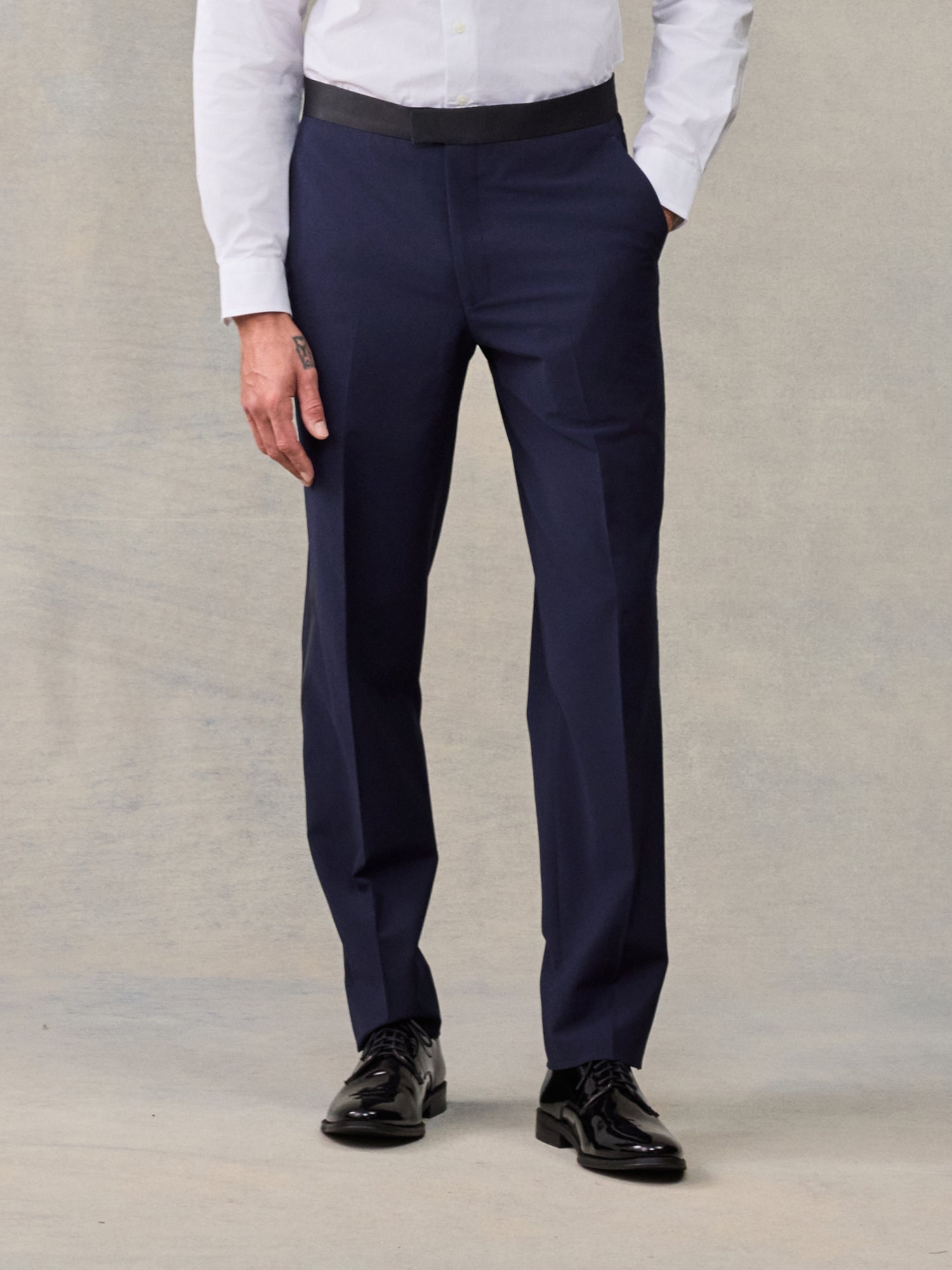 Essential Navy Tuxedo Pants - Classic
