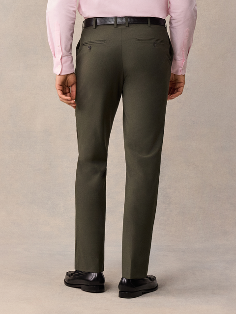 The Black Tux Essential Olive Suit Pants-Slim In Green | Size: 36/28 | Polyester/Elastane/Wool/Marino Wool The Black Tux Essential Olive Suit Pants-Slim In Green | Size: 36/28 | Polyester/Elastane/Wool/Marino Wool