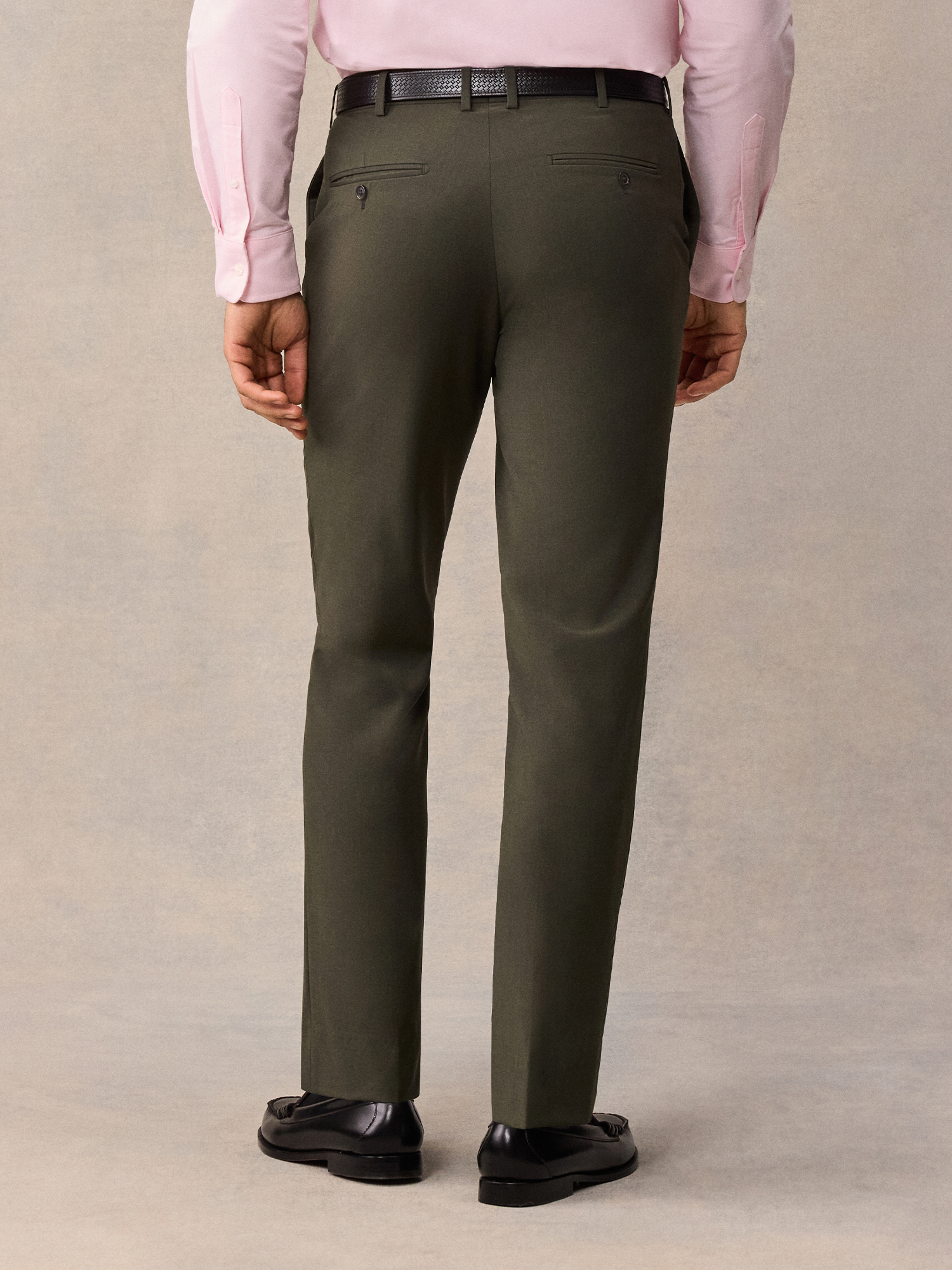 Essential Olive Suit Pants - Slim