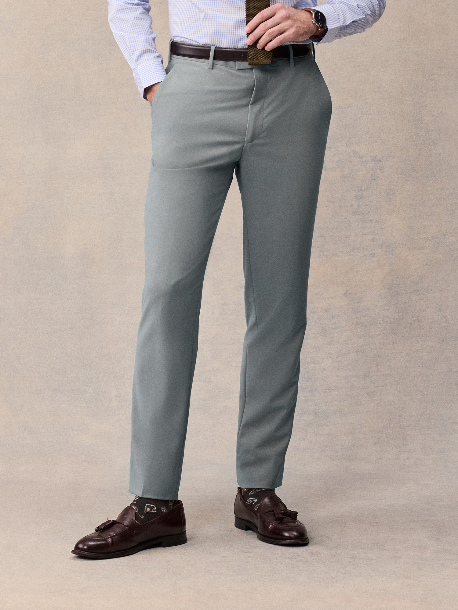 Essential Sage Suit Pants - Slim