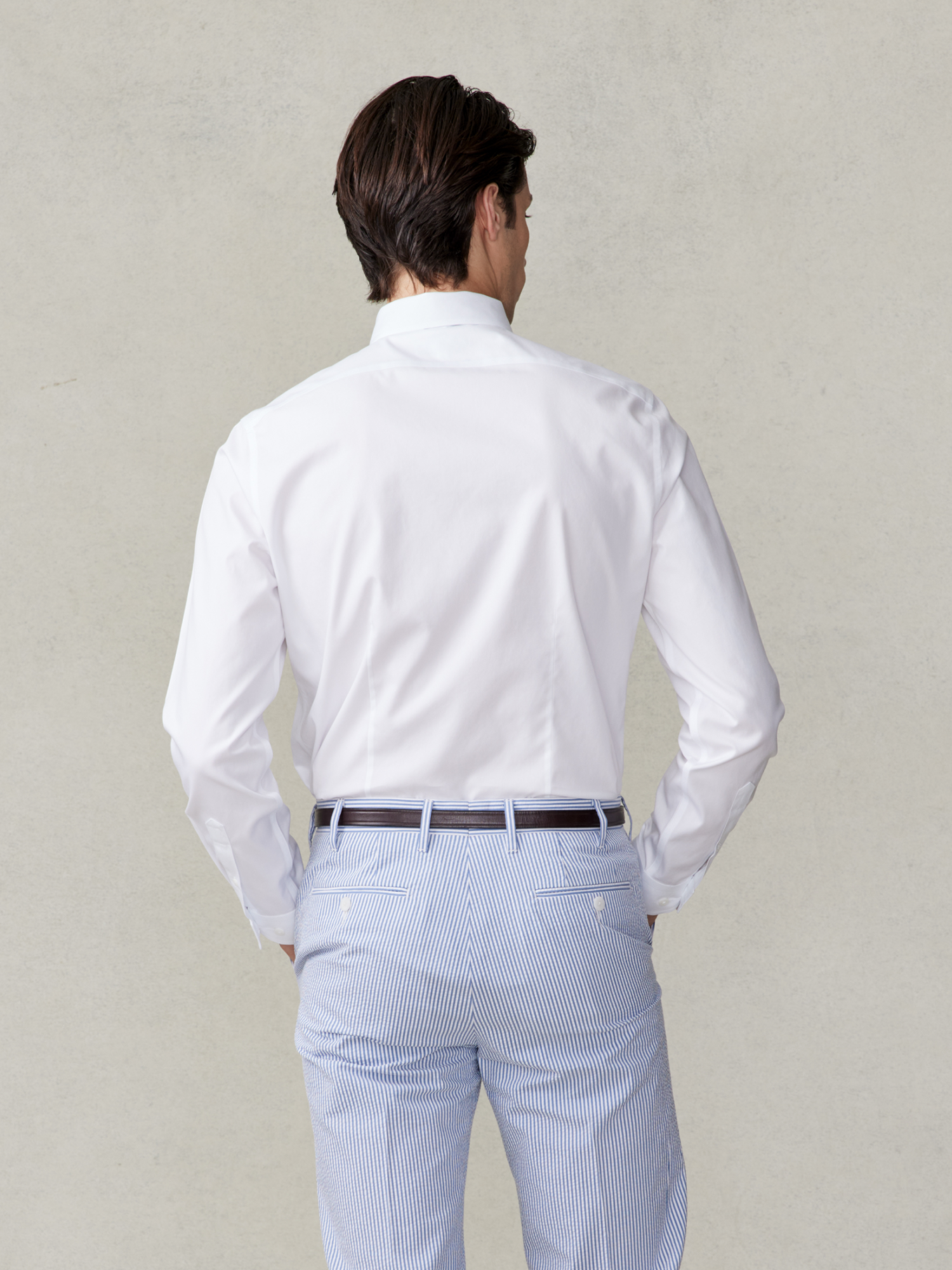 The Black Tux Essential Dress Shirt In White | Size: Medium | Cotton The Black Tux Essential Dress Shirt In White | Size: Medium | Cotton