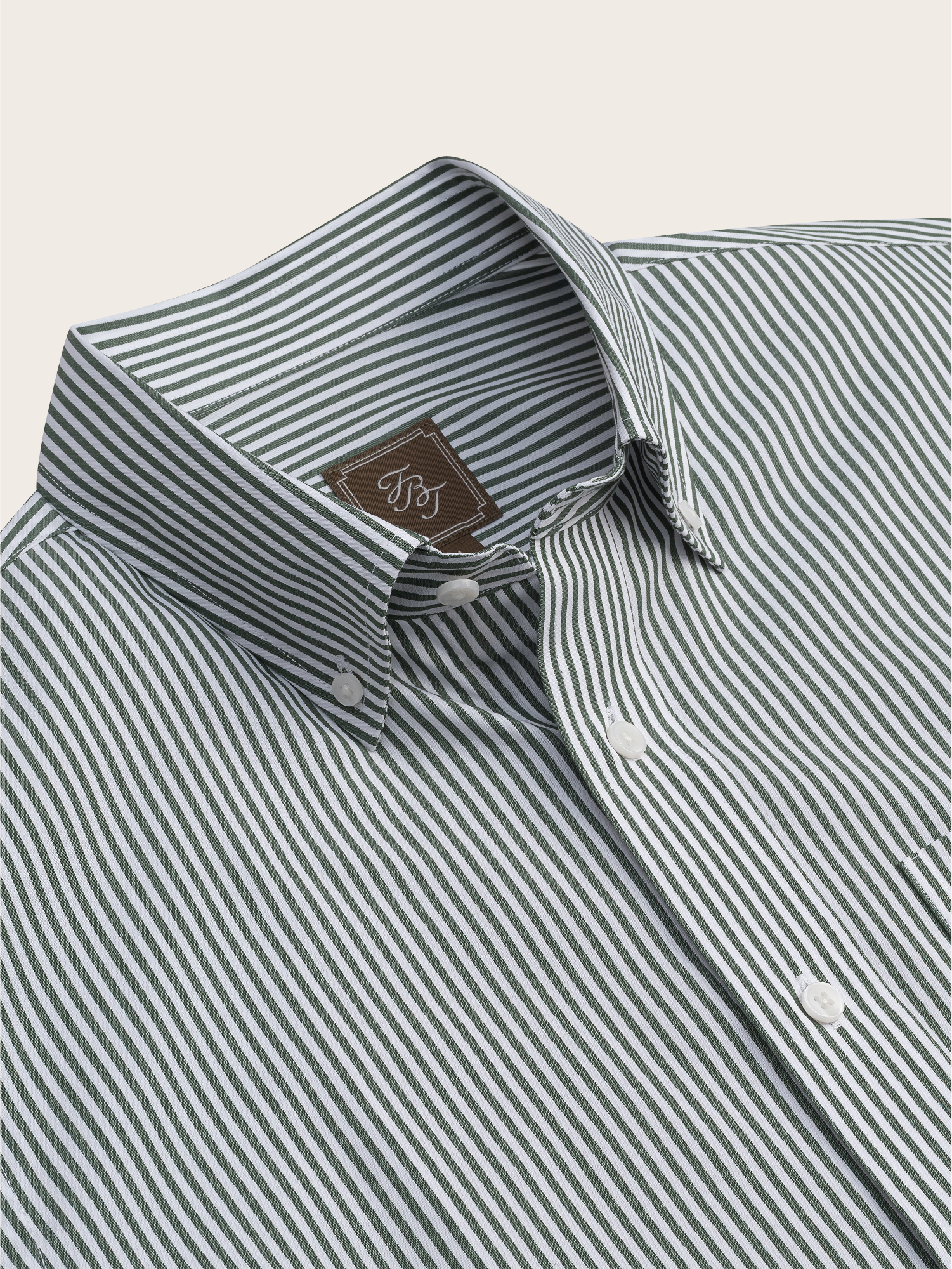 Green & White Stripe Shirt