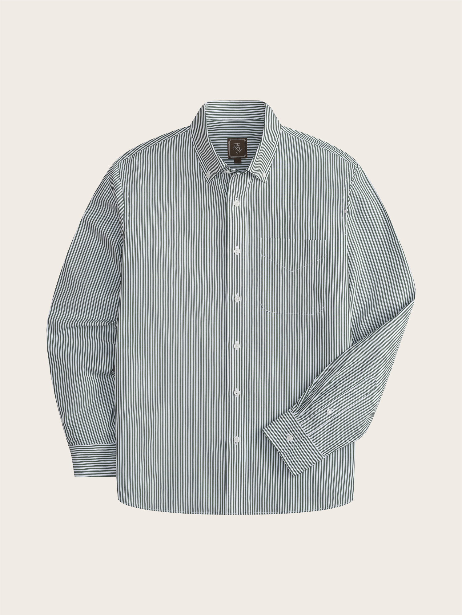 Green & White Stripe Shirt