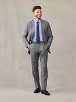 Grey Plaid Wool Suit