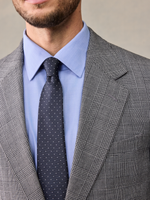 Grey Plaid Wool Suit