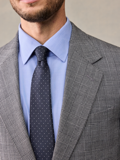 Grey Plaid Wool Suit