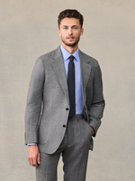 Grey Plaid Wool Suit