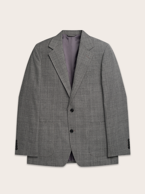 Grey Plaid Wool Suit