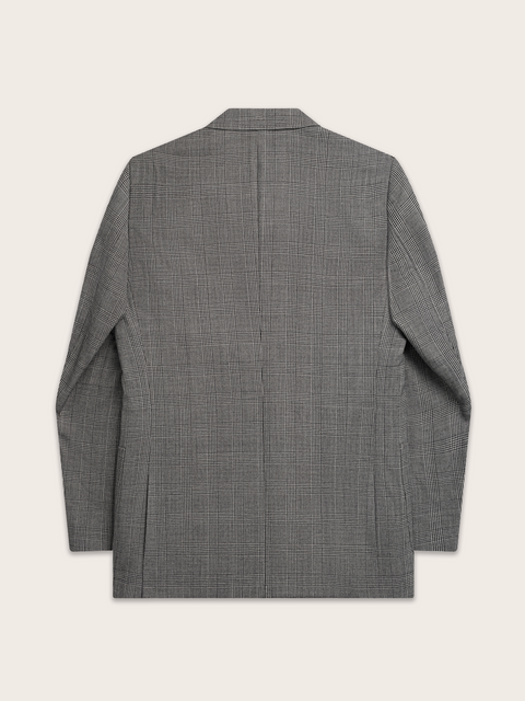 Grey Plaid Wool Suit